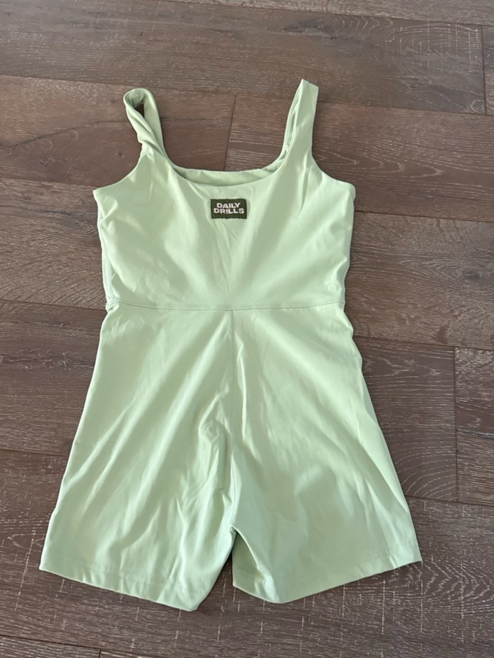 Daily Drills Light Mint Green Sleeveless Athletic Romper